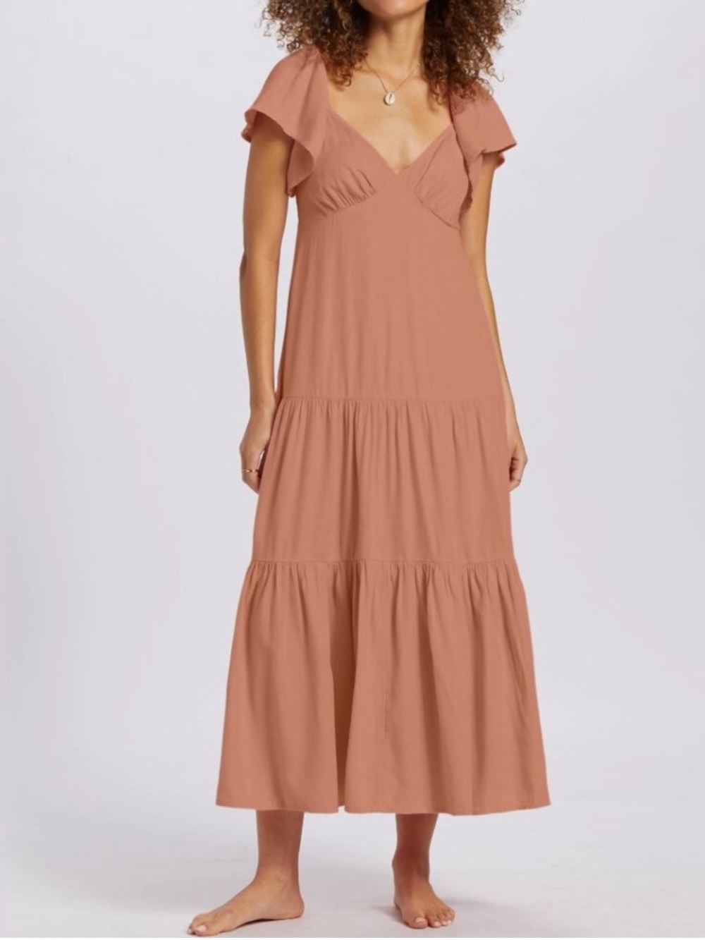Billabong Last Light Tiered Maxi Dress Size Medium